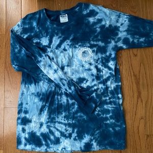 Blue tie dye sand cloud shirt